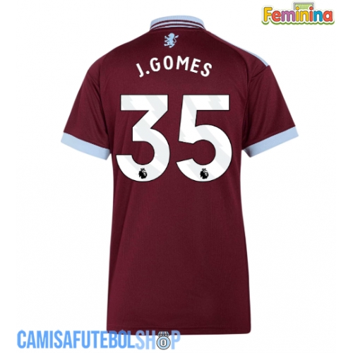 Camisa de time de futebol Aston Villa Joao Gomes #35 Replicas 1º Equipamento Feminina 2026-27 Manga Curta